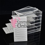 Cutie pentru depozitare extensii de gene Mini Box + 5 placute gene BX001 Transparent
